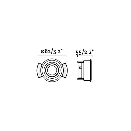 HYDE R White orientable round recessed downlight without frame