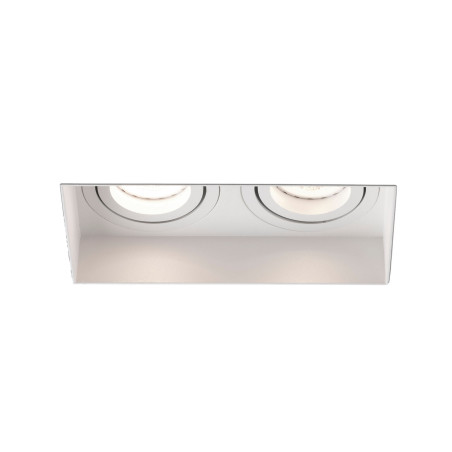 HYDE SQ 2L White orientable square recessed downlight without frame