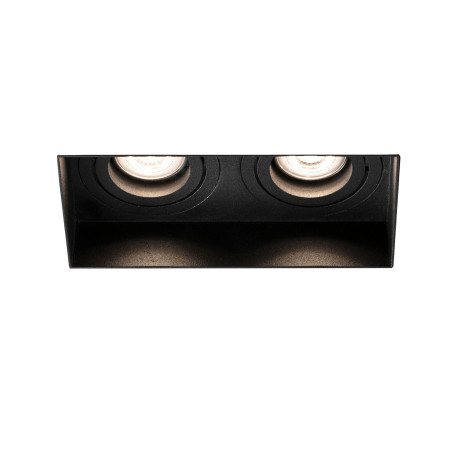 HYDE SQ 2L Black orientable square recessed downlight without frame