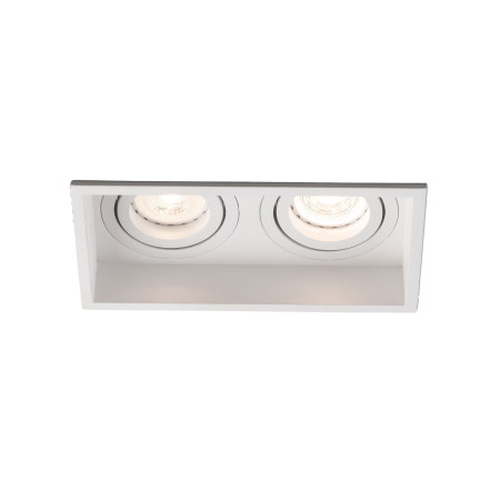 HYDE SQ 2L White orientable square recessed downlight