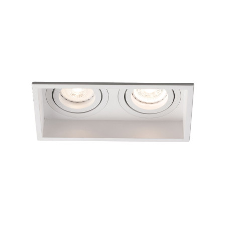 HYDE SQ 2L White orientable square recessed downlight