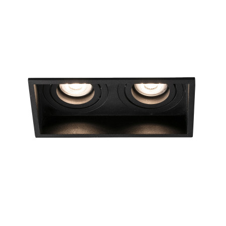 HYDE SQ 2L Black orientable square recessed downlight