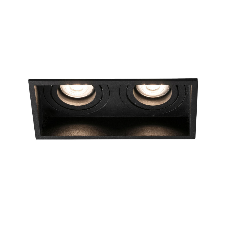 HYDE SQ 2L Black orientable square recessed downlight