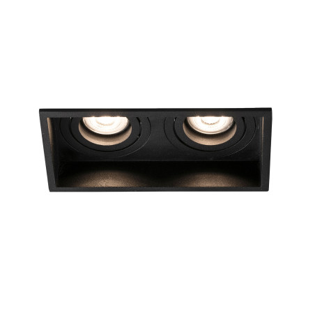 HYDE SQ 2L Black orientable square recessed downlight