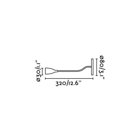 LOKE Chrome wall recessed lamp