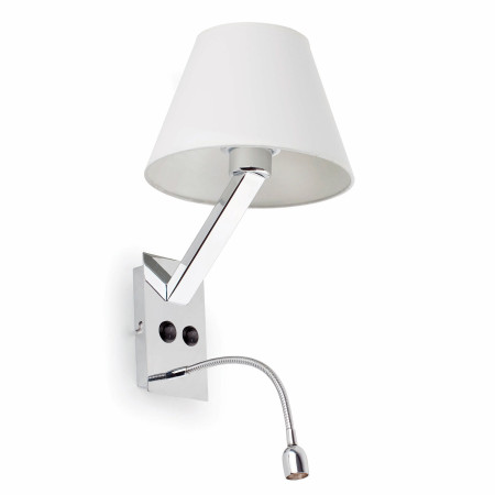 MOMA White wall lamp with reader