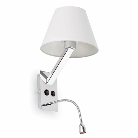 MOMA White wall lamp with reader