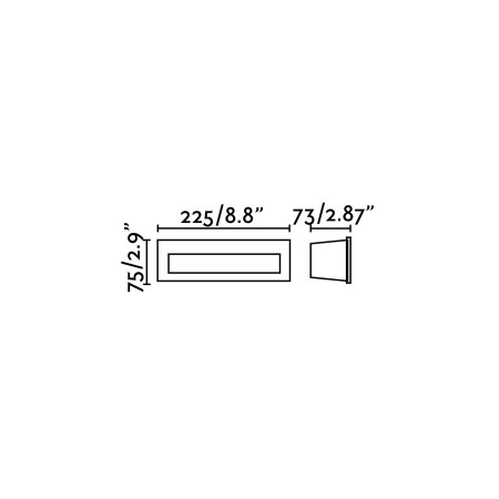 NAT White wall recessed lamp