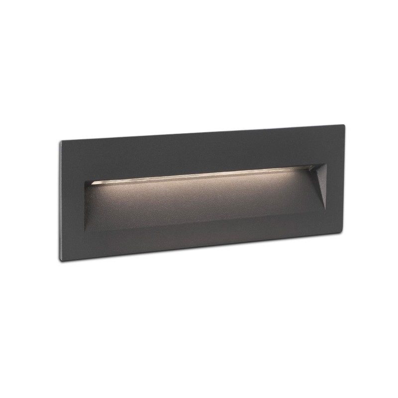 NAT Dark grey wall recessed lamp
