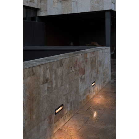 NAT Dark grey wall recessed lamp