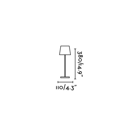 TOC 380 Grey portable lamp