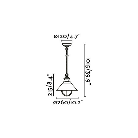 NAUTICA 260 Rust pendant lamp