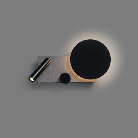 KLEE Right grey wall lamp with reader