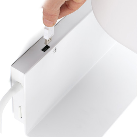 HANDY White wall lamp with LED right reader