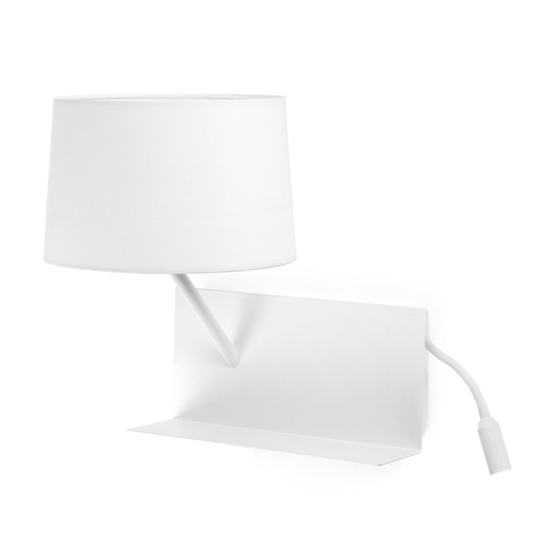 HANDY White wall lamp with LED left reader